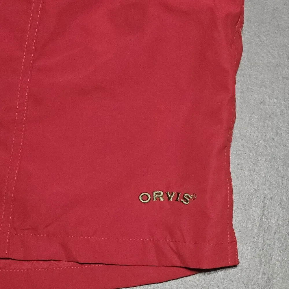 Orvis Swim Shorts Men's XL Mesh Lined Drawstring Red Board‎ Trunks NEW